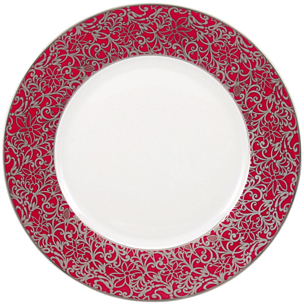 Plat rond creux rouge - Raynaud